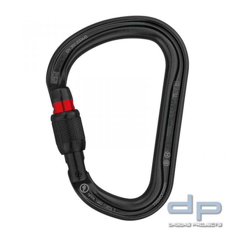 Petzl® Karabiner "WILLIAM", Screw Lock, leicht, asymmetrisch