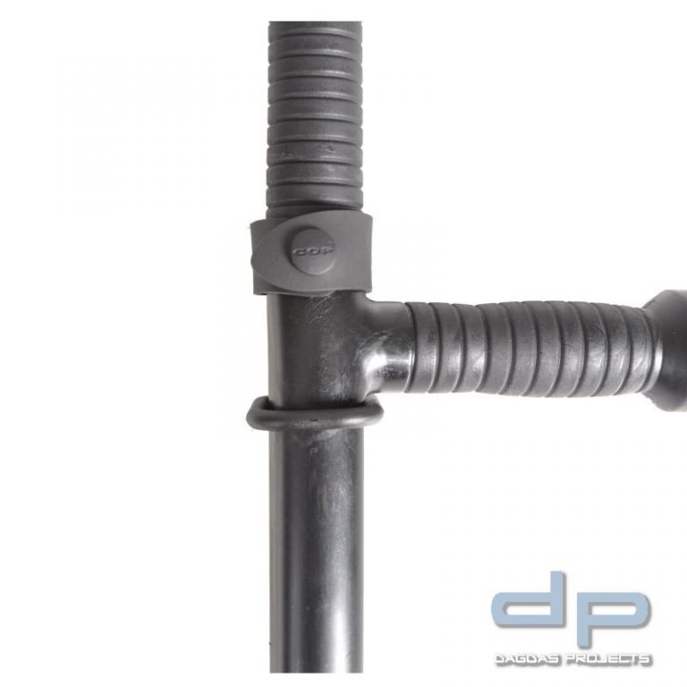 Tonfahalter COP® 9269 für eckige Einsatzstöcke, ball. Rubber schwarz, ballistic rubber, 50mm BL