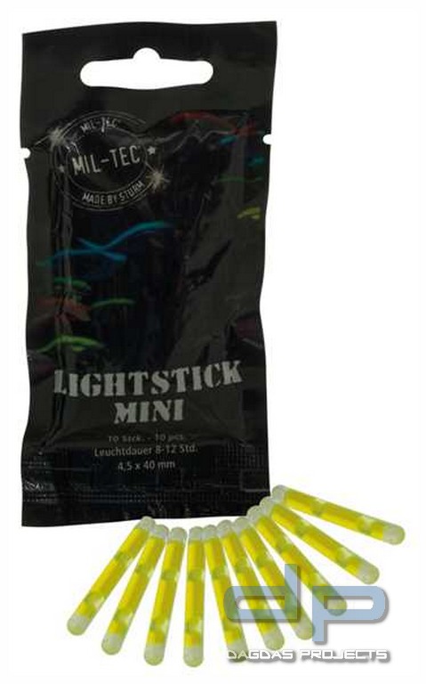Mini Leuchtstab 10-Pack in verschiedenen Farben