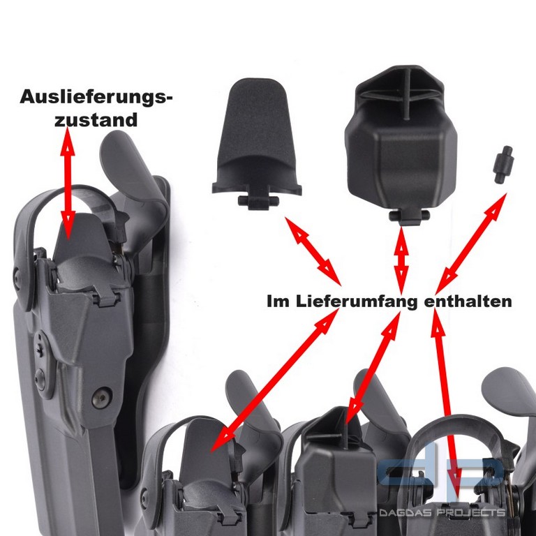SAFARILAND® 7304RDS-Light 7TS ALSTM/SLS Taktisches Oberschenkelholster RDS/Laser