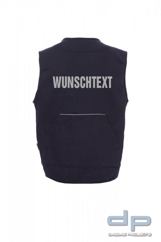 Behörden Sommerweste "POCKET" mit Wunschaufdruck in reflex silber