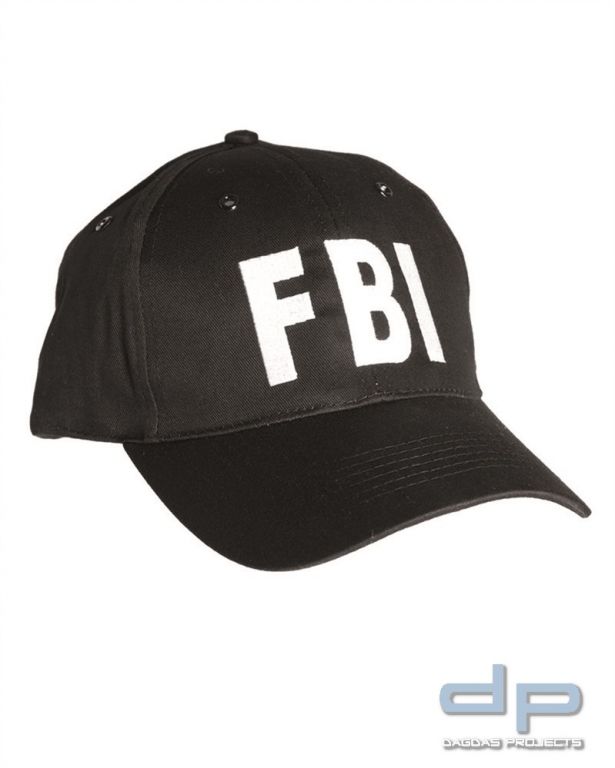 Baseball Cap bestickt schwarz FBI VPE 12