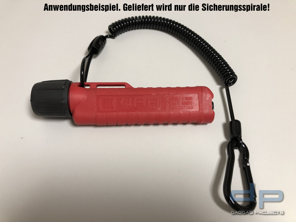 dp Sicherungsspirale zur Sicherung von Wertgegenständen schwarz
