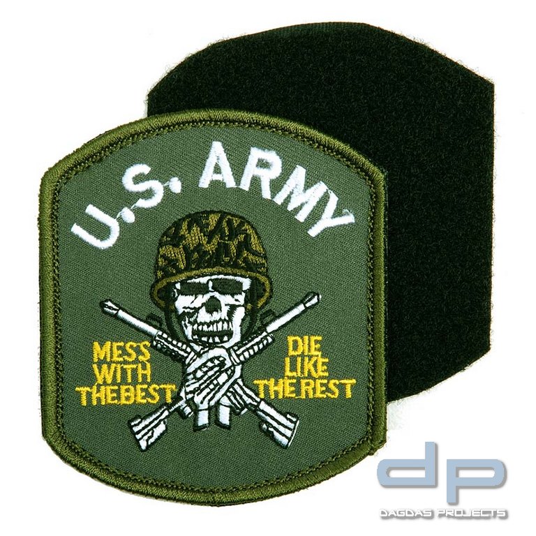 Emblem Stoff US Army (Totenkopf) mit Klettband