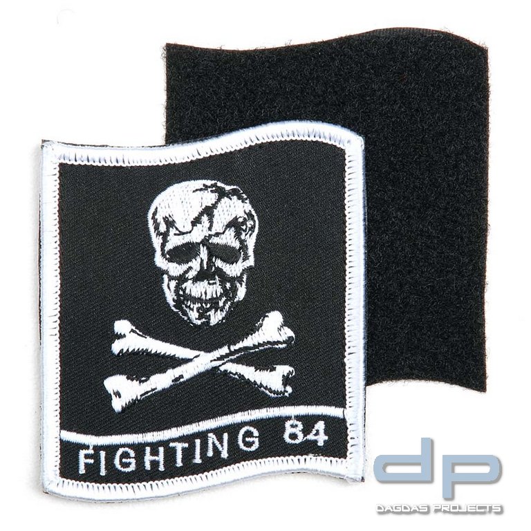Emblem Stoff Fighting 84 (Totenkopf) mit Klettband