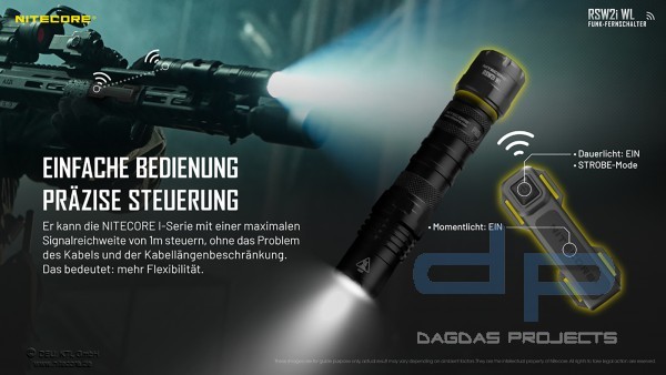 NITECORE WIRELESS REMOTE SWITCH RSW2I WL (FERNBEDIENUNG FÜR TASCHENLAMPEN)