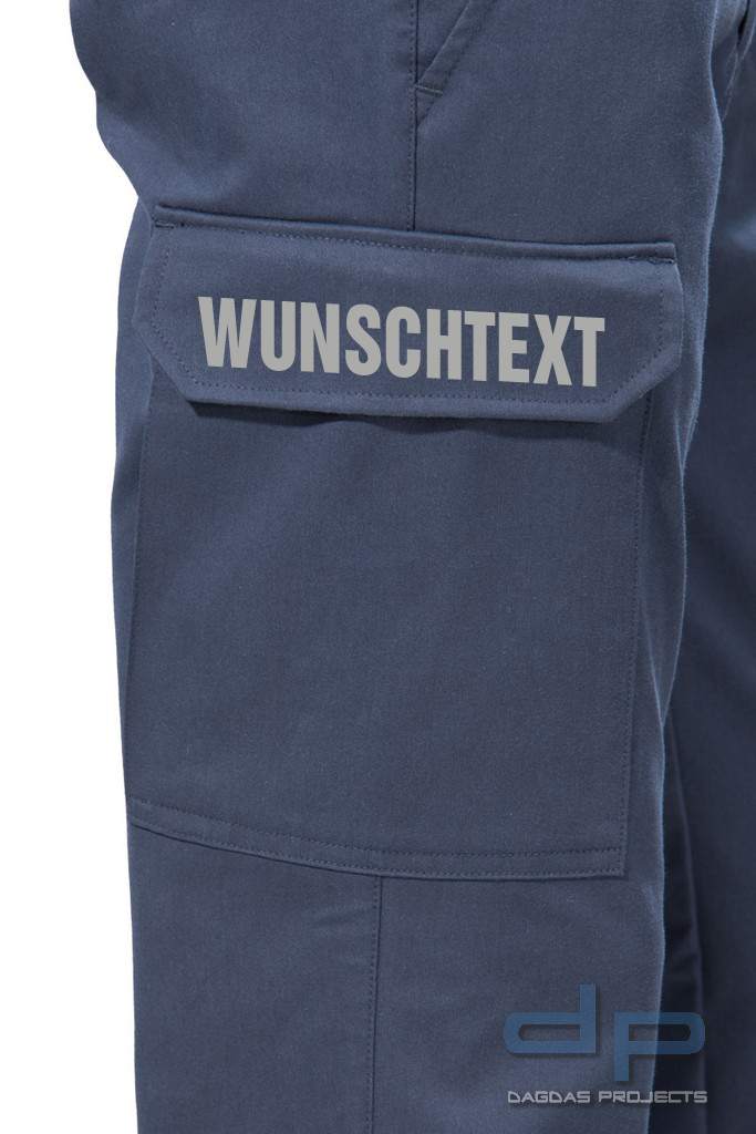 Damen Winter Diensthose mit Aufdruck in reflex Silber