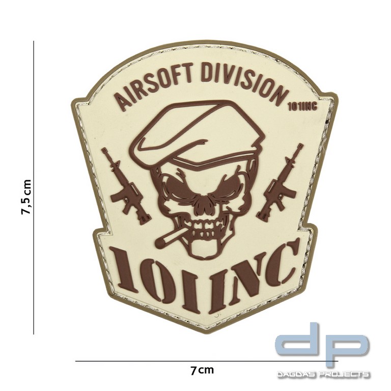 Emblem 3D PVC Airsoft Division 101 INC beige