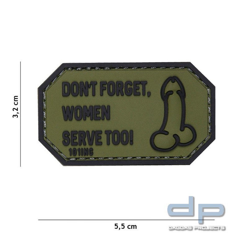 Emblem 3D PVC Don't Forget Women grün