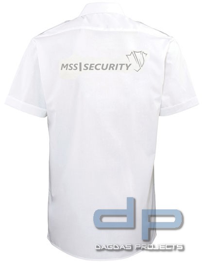 Pilot Hemd shortsleeve weiss mit 3-Fach Aufdruck MSS