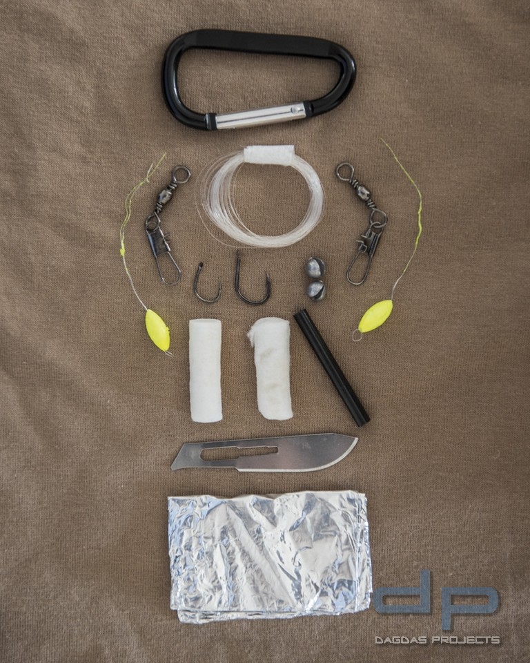 PARACORD SURVIVAL KIT SMALL OLIV 5 Stück