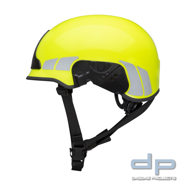 Feuerwehrhelm Schuberth F300 Helmfarbe nachleuchtend gelb mit Reflexstreifen in silber