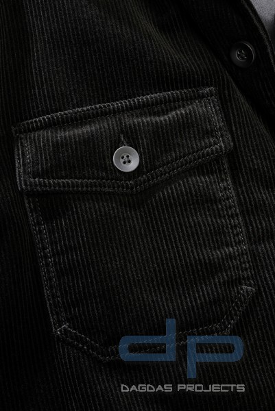 Corduroy Jacket Brandit in Schwarz