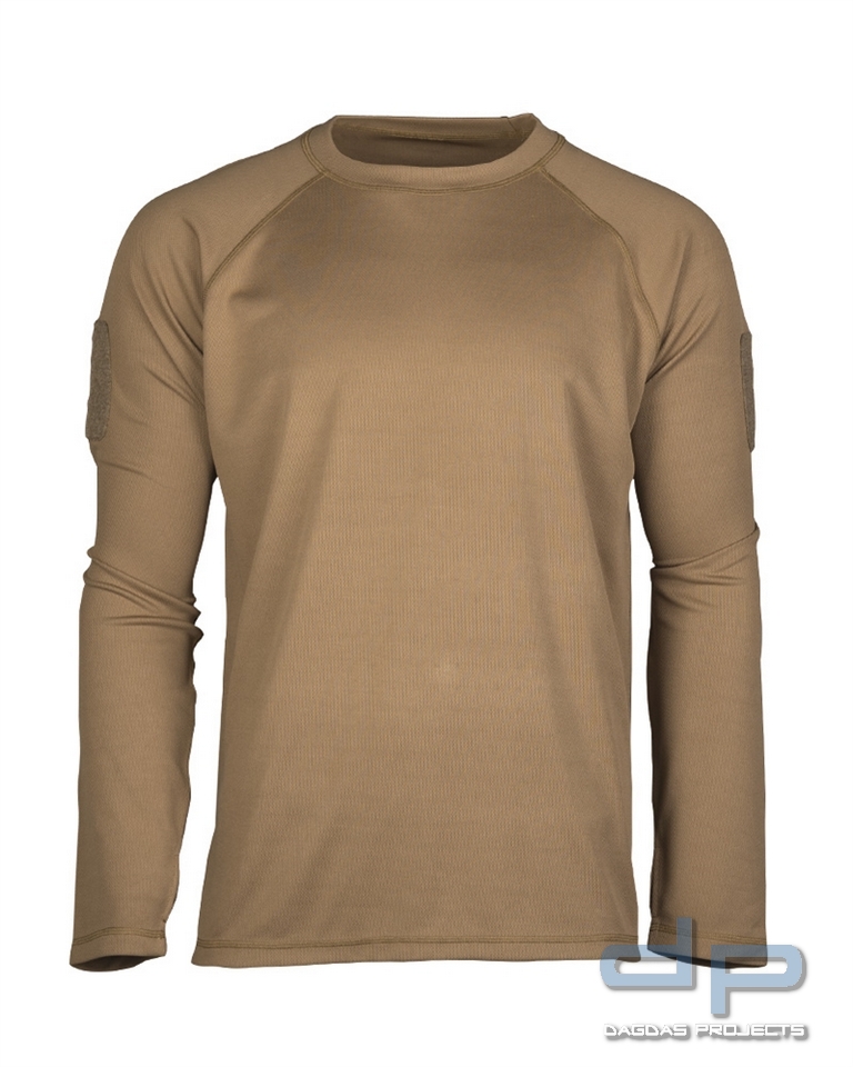 TACTICAL QUICK DRY LANGARMSHIRT DARK COYOTE 3 Stück