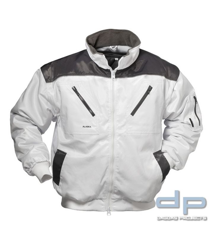 ALASKA-Pilotjacke in Weiß/Grau