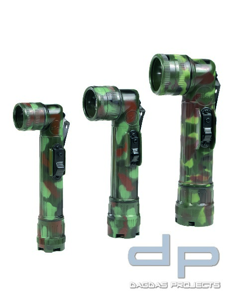 US Winkeltaschenlampen flecktarn VPE 5