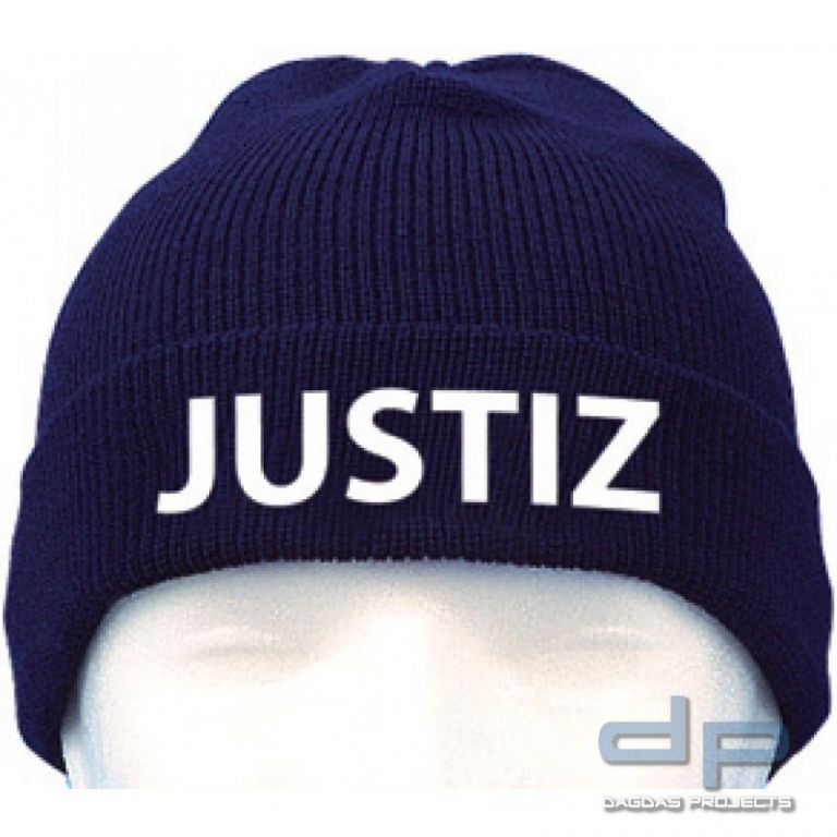 Strickmütze Fleece - JUSTIZ - Bestickung