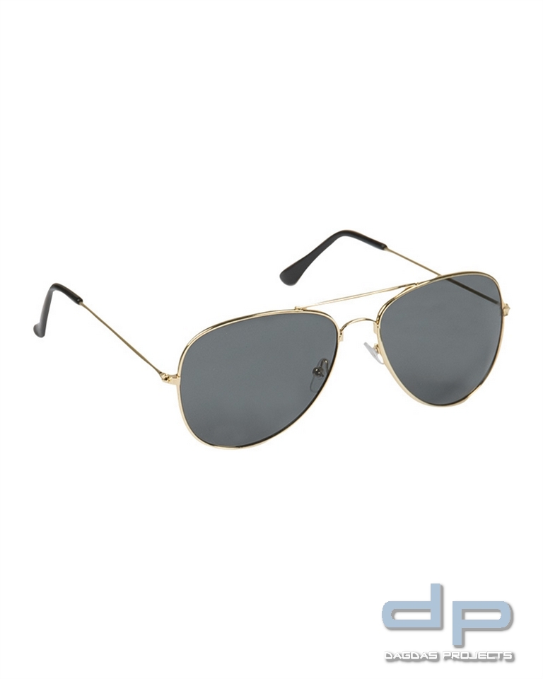 US PILOTENSONNENBRILLE GOLD M.ETUI 5 Stück