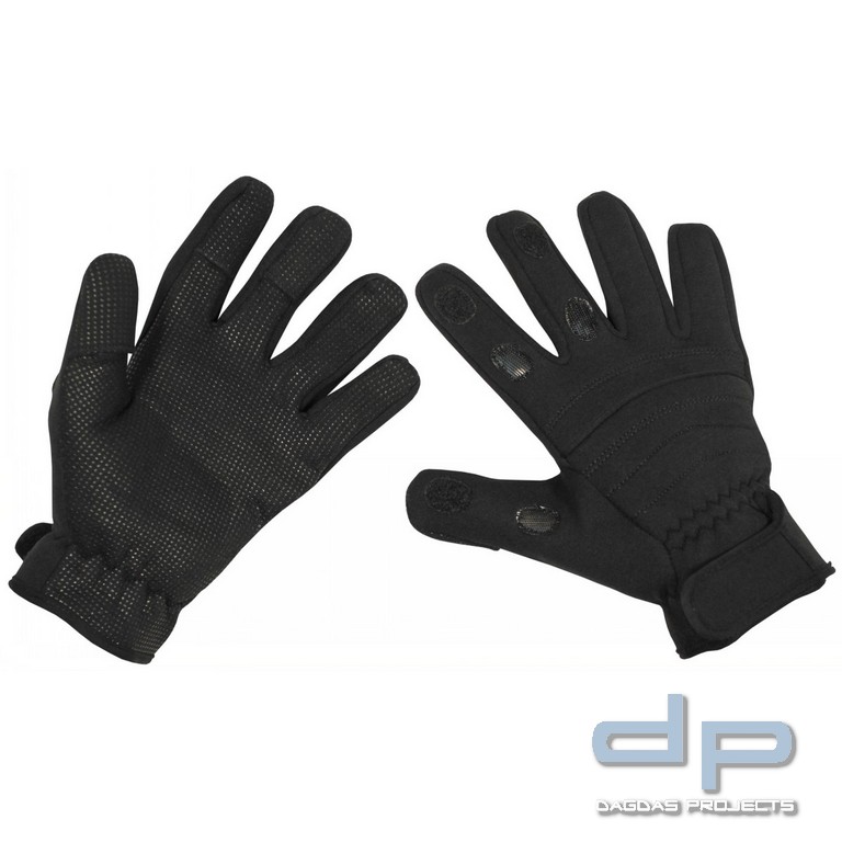 Fingerhandschuhe, "Combat", Neopren, schwarz