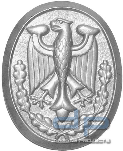 BW Schützenschnurplakette Silber