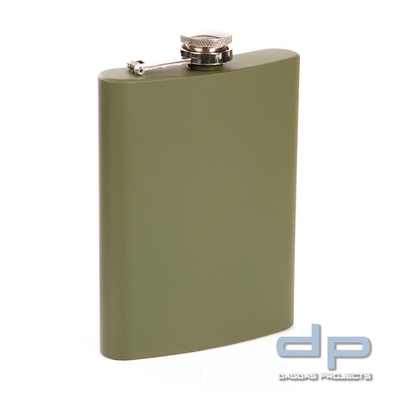 Stainless Steel Flachmann 8 oz grün