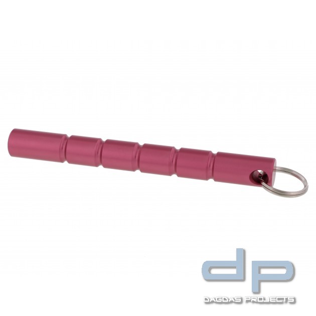 Kubotan mit Schlüsselring Rot gerillt