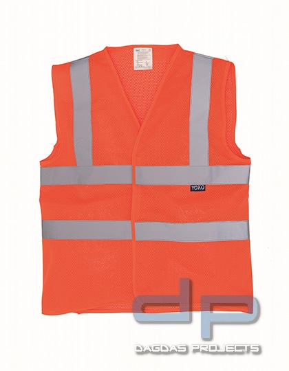 Hi Vis Top Cool Open Mesh Waistcoat neonorange oder neongelb