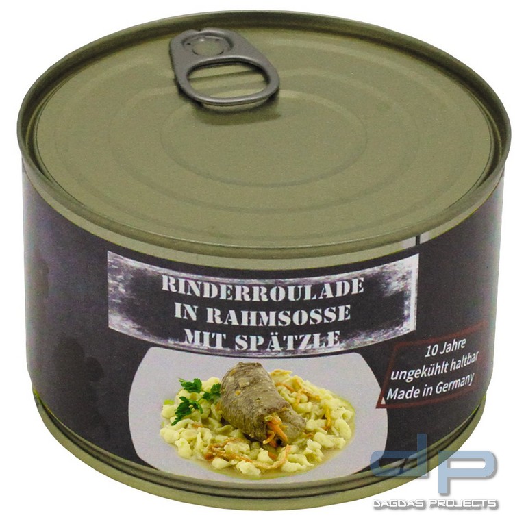 VOLLKONSERVE RINDERROULADE M.SPÄTZLE 400GR. 12 Dosen