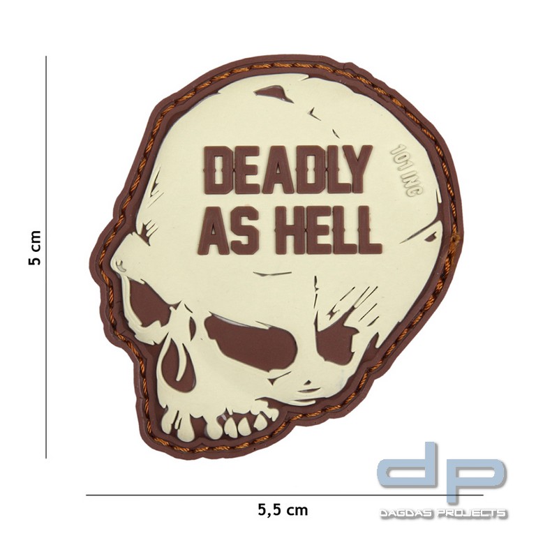 Emblem 3D PVC Deadly as Hell Coyote