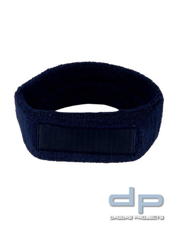 Kopfschweißband mit Label mit Wunschaufdruck in reflex silber