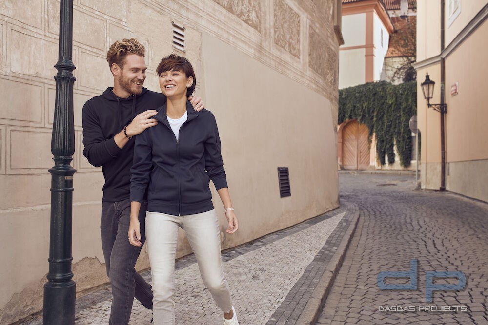 Basic Active Cardigan mit Wunschaufdruck in verschiedenen Farben Farbe: Dunkelblau Größe: S und XL