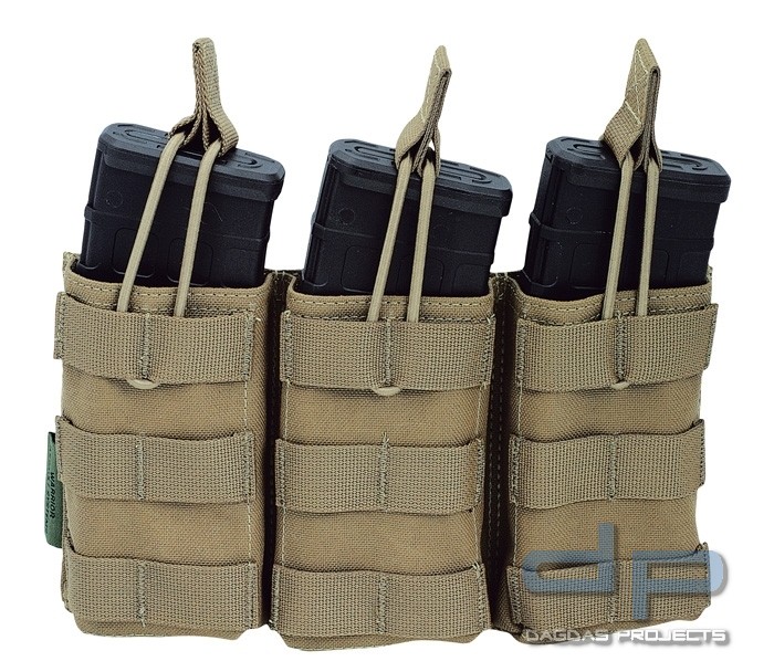 Warrior Triple Open Mag Pouch Coyote M4/AR15