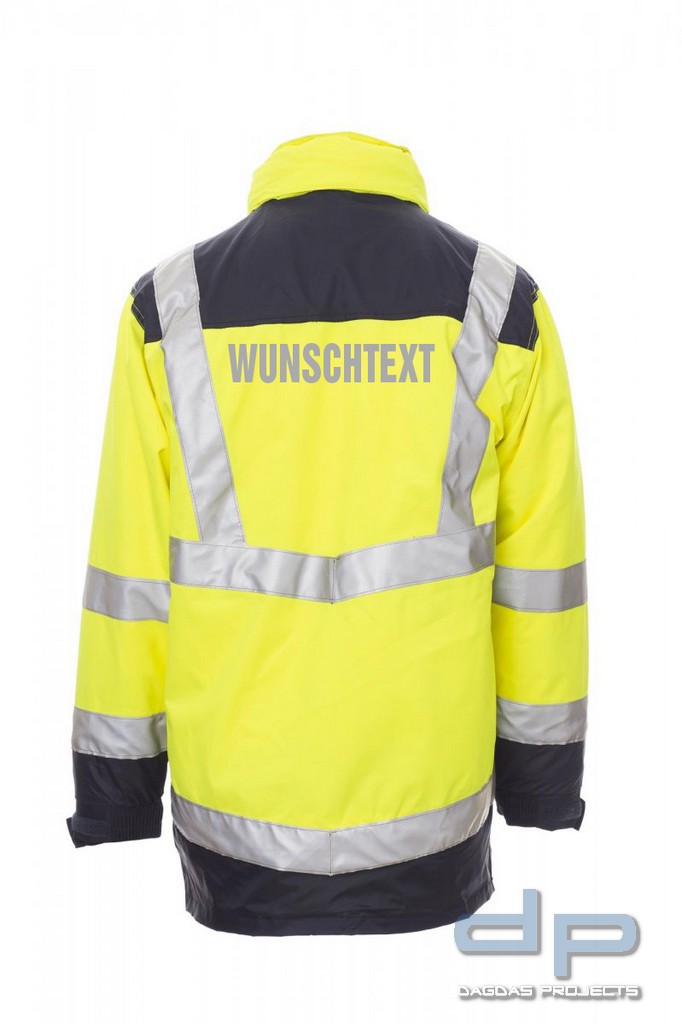 Payper Warnschutzparka "HISAFE" in verschiedenen Farben mit Wunschaufdruck in reflex silber