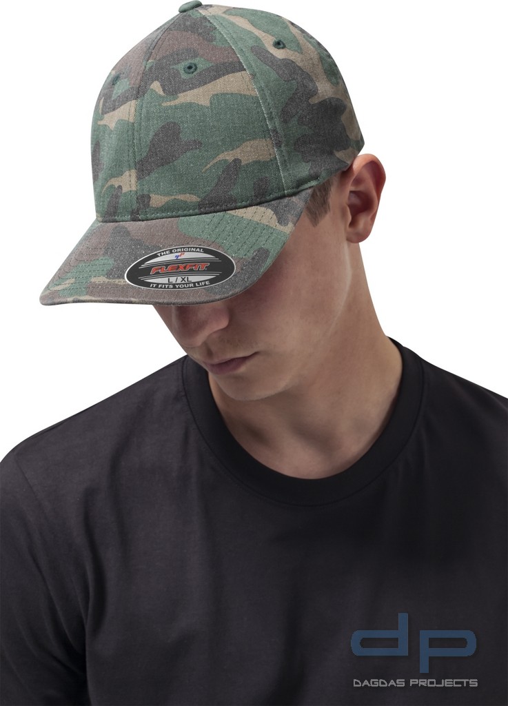 Flexfit Garment Washed Camo Cap