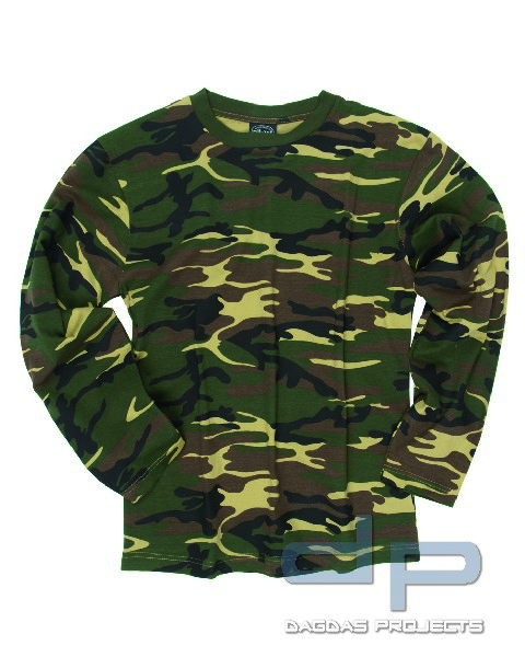 T-SHIRT LANGARM COTTON WOODLAND VPE 2