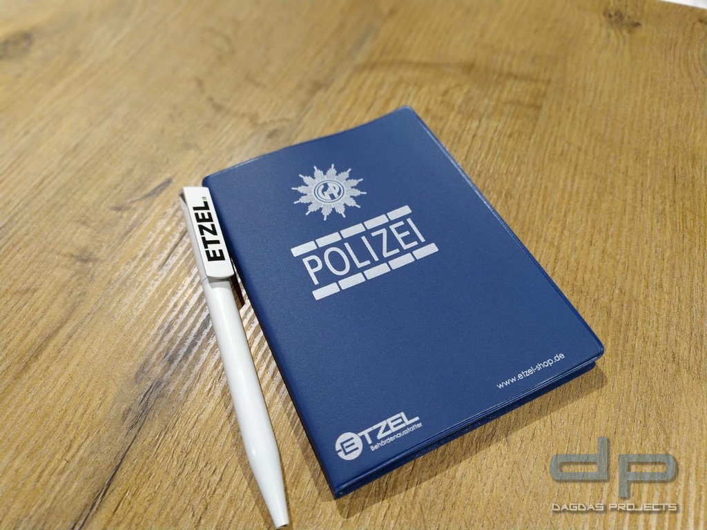 ETZEL® POLIZEI NOTIZBUCH, DUNKELBLAU >SOFT< GDP