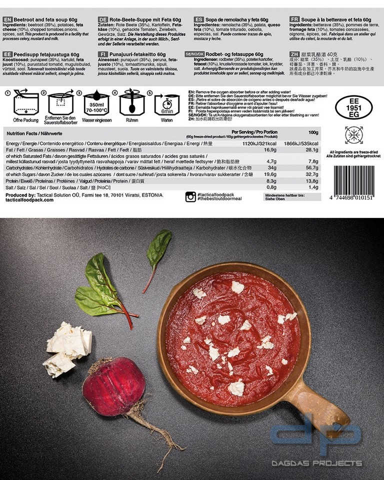 TACTICAL FOODPACK® BEETROOT SOUP WITH FETA VP2