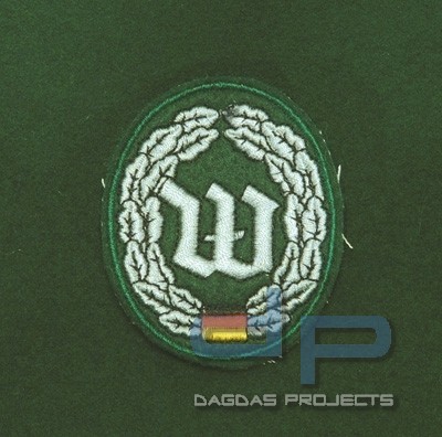 Barett Abzeichen Wachbatallion Handgestickt