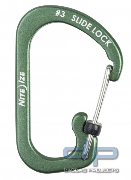 NITE IZE KARABINER SLIDELOCK IN OLIV