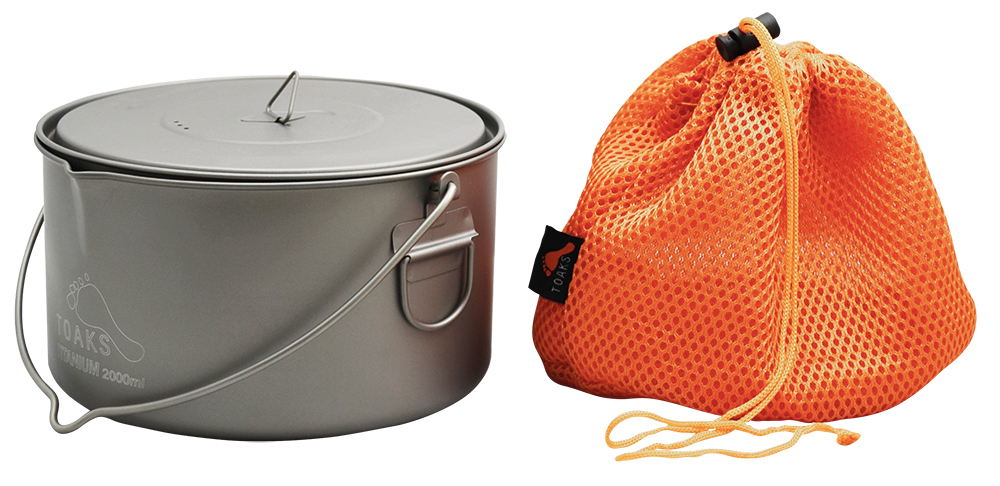 Toaks Titanium Pot 2000 ml mit Deckel und Henkel