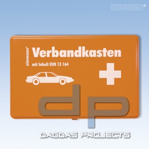 KFZ-Verbandkasten KU-orange mit Füllung Standard DIN 13164