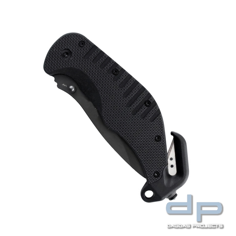 Rettungsmesser "Elite" glatte Klinge inkl. Clip und Kette