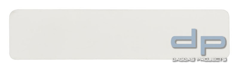 Aluminium Namensschild 87x20mm mit Broschennadel/ Sicherheitsnadel mit individuellem Wunschtext