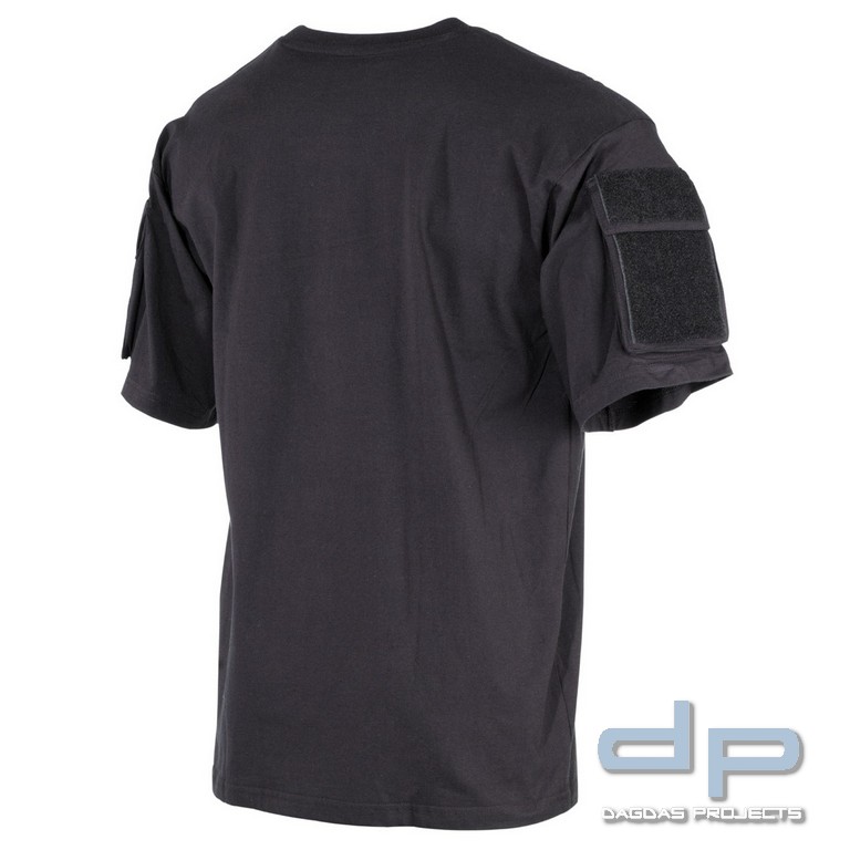 US T-Shirt, halbarm, schwarz, mit Ärmeltaschen