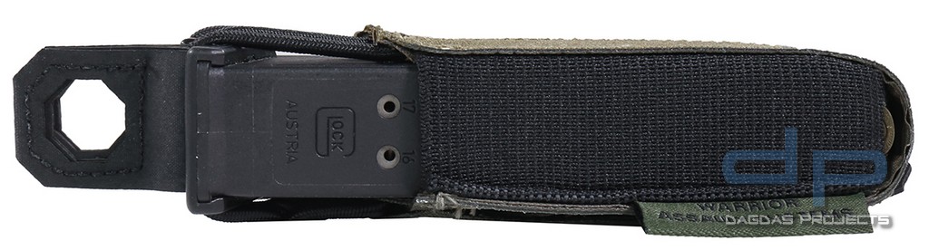 WAS Laser Cut Double Bungee Pistol Mag Pouch Ranger Green