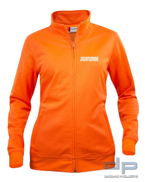 Damen Sweat Jacke Behörde mit Wunschaufdruck in verschiedenen Farben