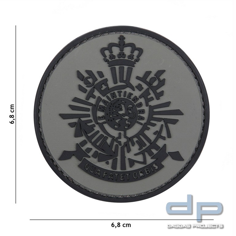 Emblem 3D PVC Korps Mariniers grau