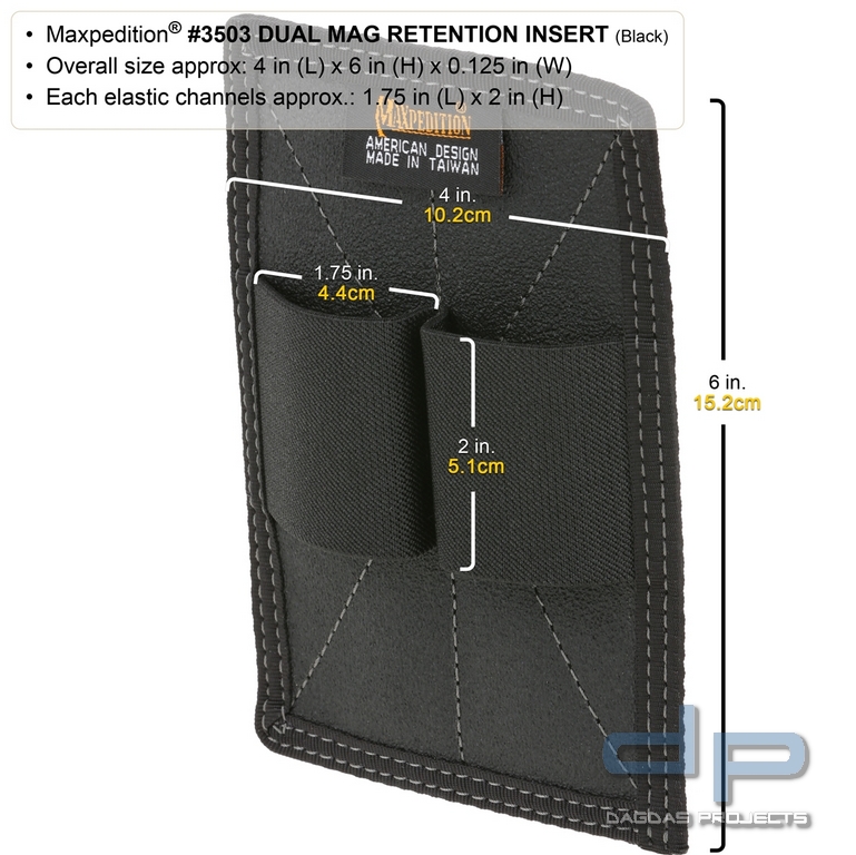Maxpedition Dual Mag Retention Insert