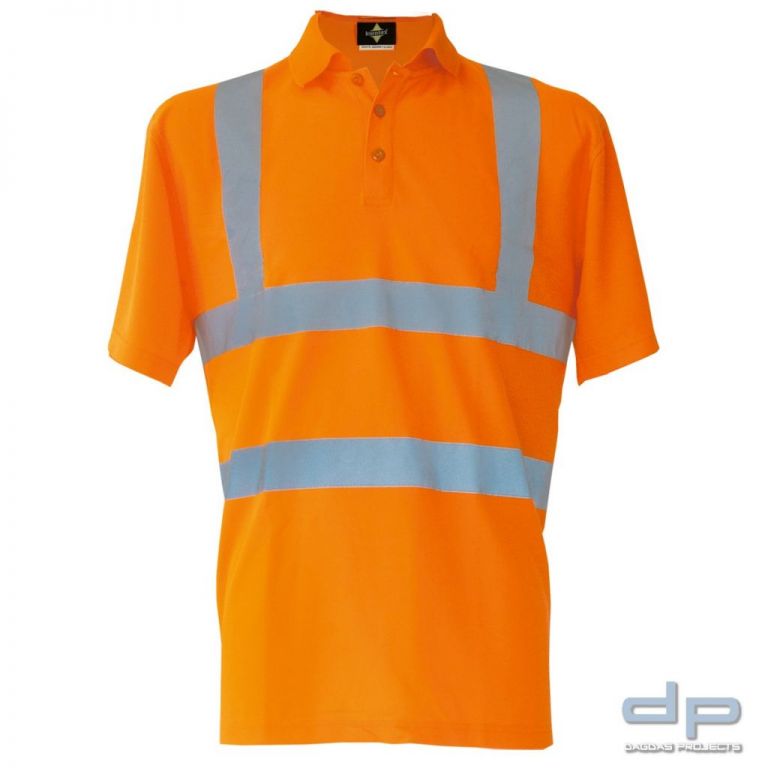 Hi-Viz Warnschutz Polo Shirt EN ISO 20471 in Gelb oder Orange