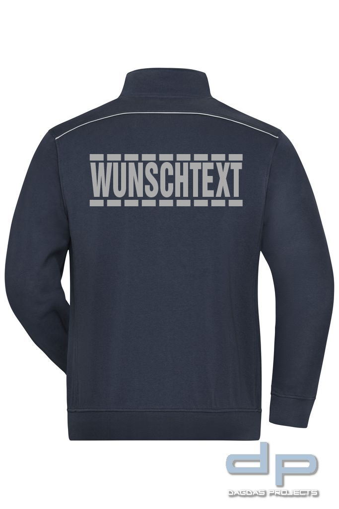 Sweat Jacke dp S-Serie in verschiedenen Farben mit Wunschaufdruck umrandet